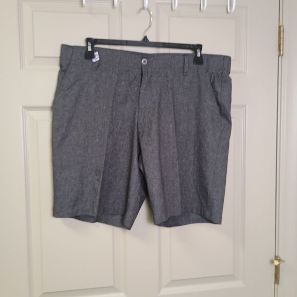 Swiss Tech Mens Heather Gray Shorts Size 40 Casual Polyester Zipper - Picture 1 of 6